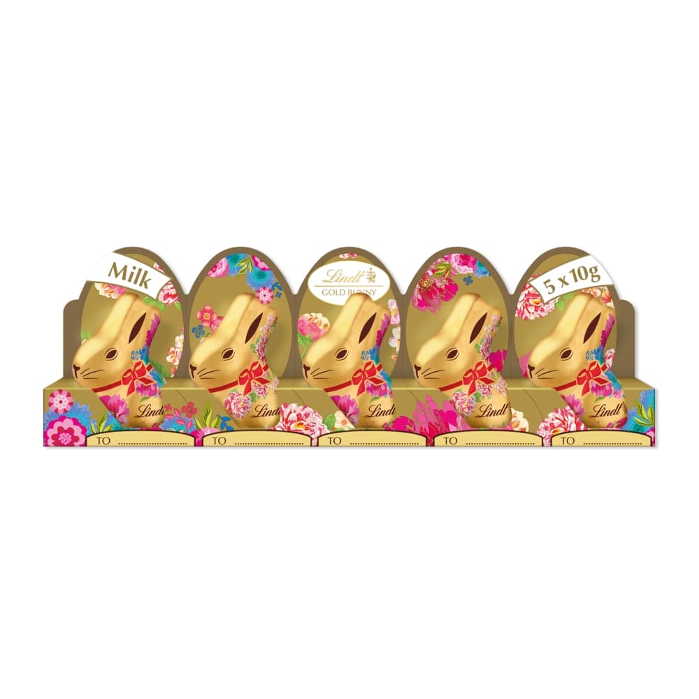 Lindt Gold Bunny Easter Milk Chocolate Flowers Multipack 50g