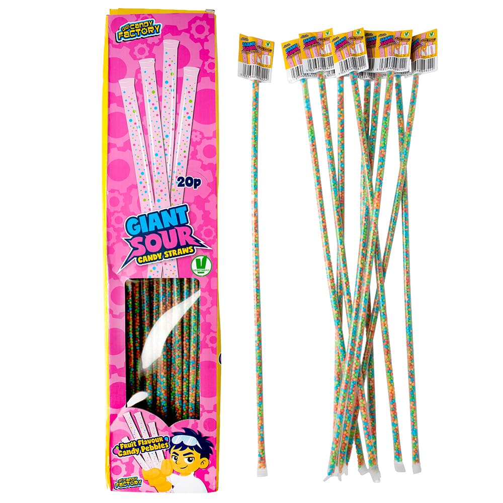 Crazy Candy Factory Giant Sour Candy Straws 12g