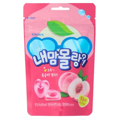 Crown Naemam Molang Peach Flavoured Filled Gummies - 8 x 50g Pouches