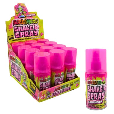 Zed Candy Screamers Shake & Spray Watermelon Flavour - 12 x 60ml Bottles