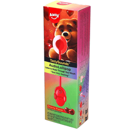 Amos TastySounds Get The Feeling Audio Lollipop Cherry Flavour 12g