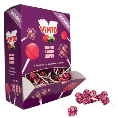 Vimto Mixed Fruit Flavoured Lollipops - 200 x 7g Lollipops