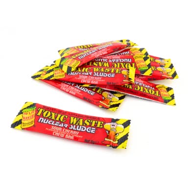 Toxic Waste Nuclear Sludge Cherry Mini Chew Bars - 1 x 3kg Bag