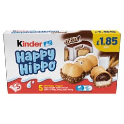 Kinder Happy Hippo Biscuit Cocoa 5 Pack 103.5g £1.85 PMP