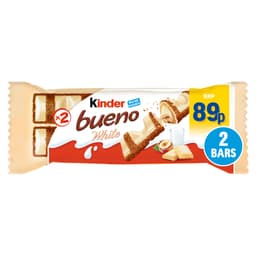 Kinder Milk and Hazelnuts Bueno White Bar 39g 89p PMP