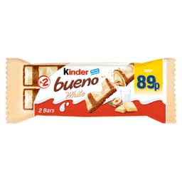 Kinder Milk and Hazelnuts Bueno White Bar 39g 89p PMP