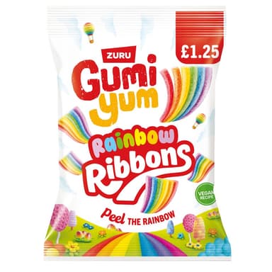Gumi Yum Rainbow Ribbons - 12 x 120g PMP Bags