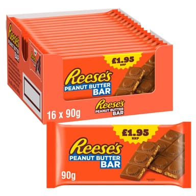 Reese's Peanut Butter and Milk Chocolate Flavour Bar - 16 x 90g Bars