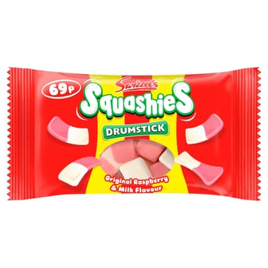 Swizzels Drumstick Squashies Original Raspberry & Milk Flavour - 30 x 60g Bags
