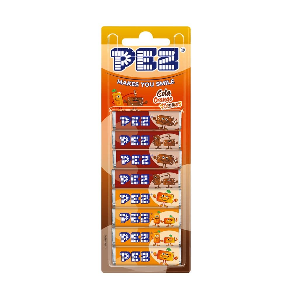 Pez Cola & Orange Candies Refill 8 Pack 51g