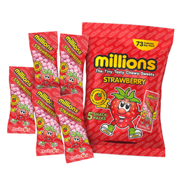 Millions Strawberry 5 Snack Packs Multipack 90g