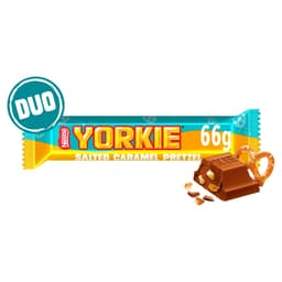 Yorkie Salted Caramel Pretzel Milk Chocolate DUO Bar 66g