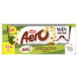 Aero Pistachio Flavour Milk Chocolate Sharing Bar 90g £1.65 PMP