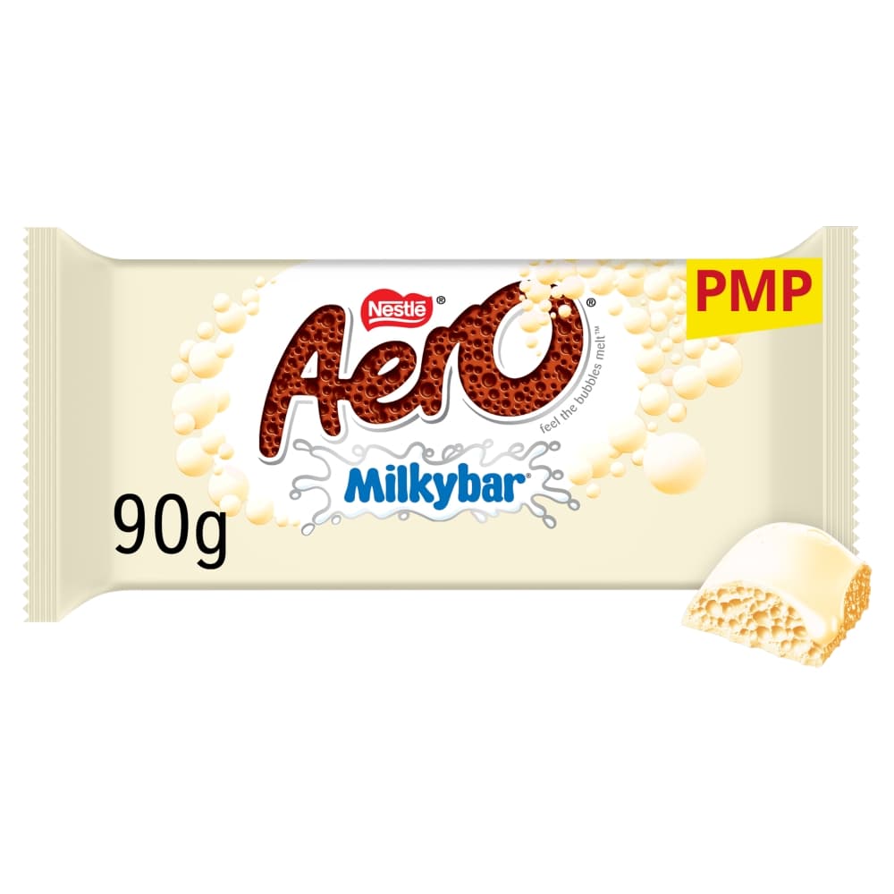 Aero Milkybar White Chocolate Sharing Bar 90g PMP £1.50