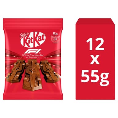 KitKat F1 Chocolate Car Figure 5 Pack Multipack - 12 x 55g Bags