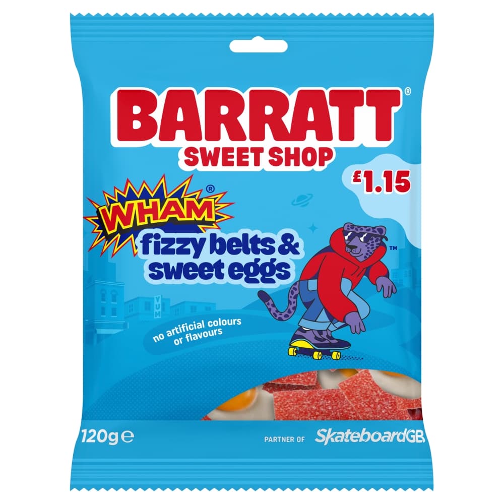Barratt Sweet Shop Wham Fizzy Belts & Sweet Eggs 120g £1.15 PMP