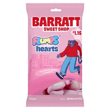 Barratt Sweet Shop Flumps Hearts - 12 x 130g Bags