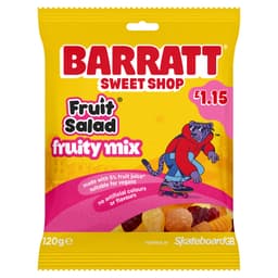 Barratt Sweet Shop Fruit Salad Fruity Mix 120g £1.15 PMP