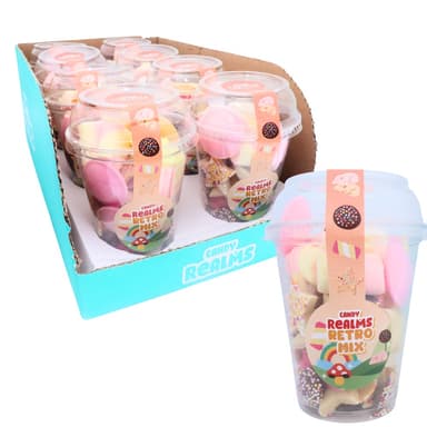 Candy Realms Retro Mix Candy Cup - 8 x 155g Cups