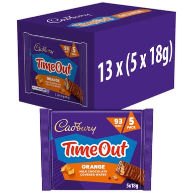 Cadbury Timeout Orange 5 Pack - 13 x 90g Multipacks