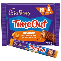 Cadbury Timeout Orange 5 Pack Multipack 90g