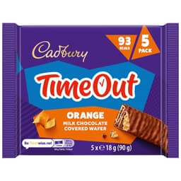 Cadbury Timeout Orange 5 Pack Multipack 90g