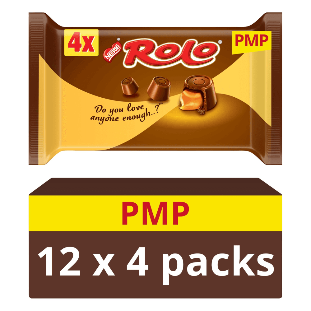 Rolo Milk Chocolate & Toffee Tube 4 Pack Multipack 166.4g PMP £1.99