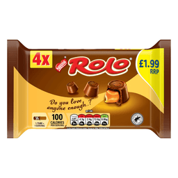 Rolo Milk Chocolate & Toffee Tube 4 Pack Multipack 166.4g PMP £1.99