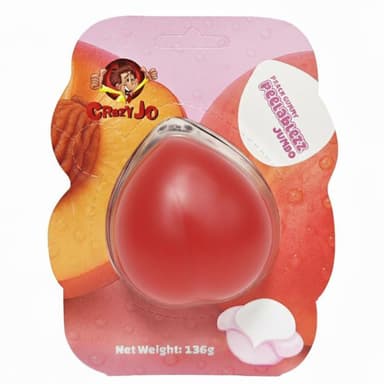 Crazy Jo Peelablezz Jumbo Peach Gummy - 12 x 136g Packs
