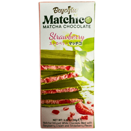 Beyoglu Matchico Matcha Chocolate Strawberry Bar 95g