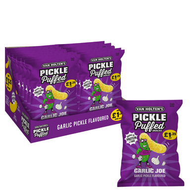 Van Holten's Garlic Joe Garlic Pickle Puffed Snacks - 14 x 50g Bags