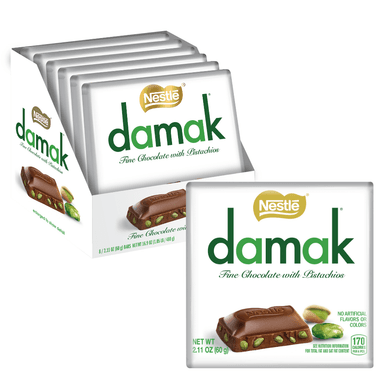 Nestle Damak Milk Chocolate With Pistachios - 6 x 60g Bars