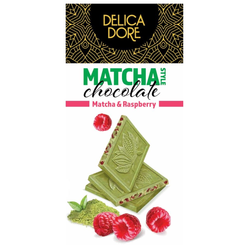 Delicadore Matcha Style Chocolate Matcha & Raspberry Bar 90g
