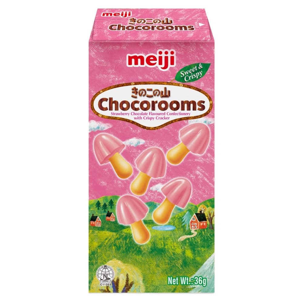 Meiji Chocorooms Strawberry Biscuits Box 40g