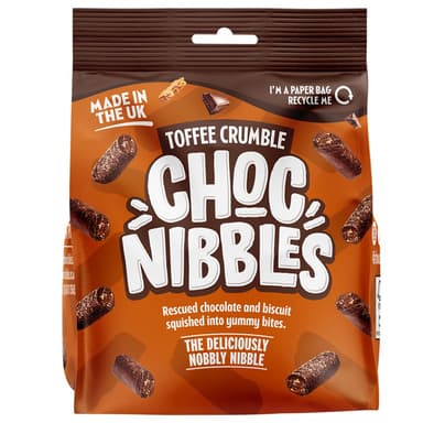 Choc Nibbles Toffee Crumble - 12 x 135g Pouches