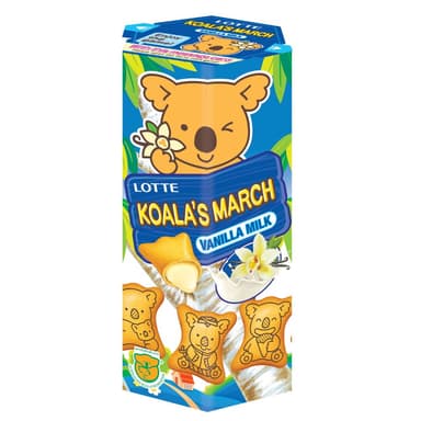 Lotte Koala's March Vanilla Biscuits - 6 x 37g Packs