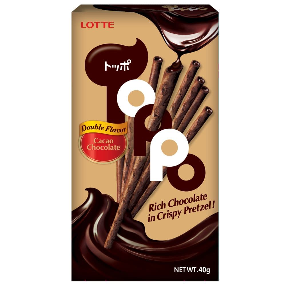 Lotte Toppo Double Chocolate Filled Pretzel Sticks 40g
