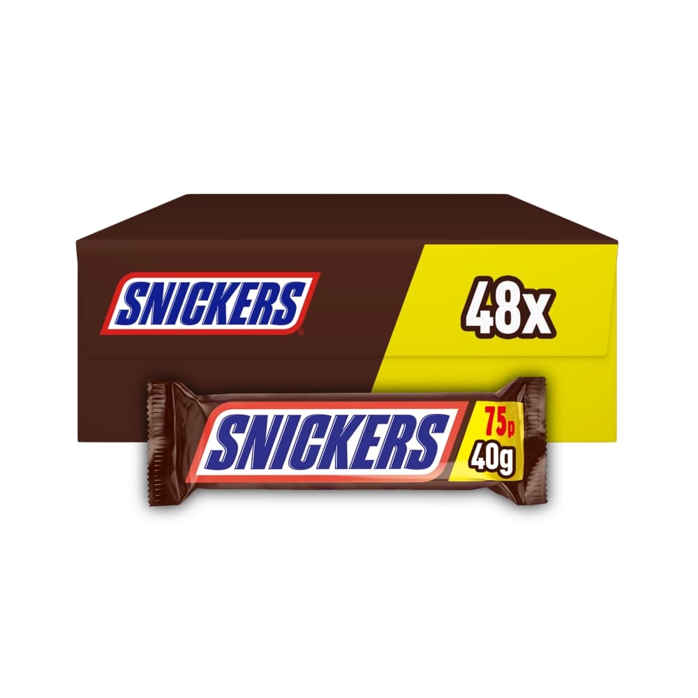 Snickers Peanut & Chocolate Bar 40g 75p PMP 