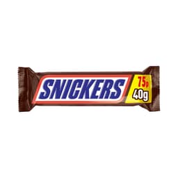 Snickers Peanut & Chocolate Bar 40g 75p PMP 