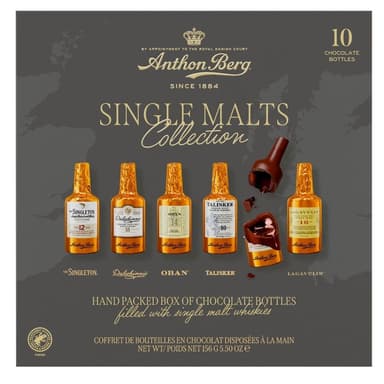Anthon Berg Single Malt Collection 10 Pieces - 1 x 156g Box