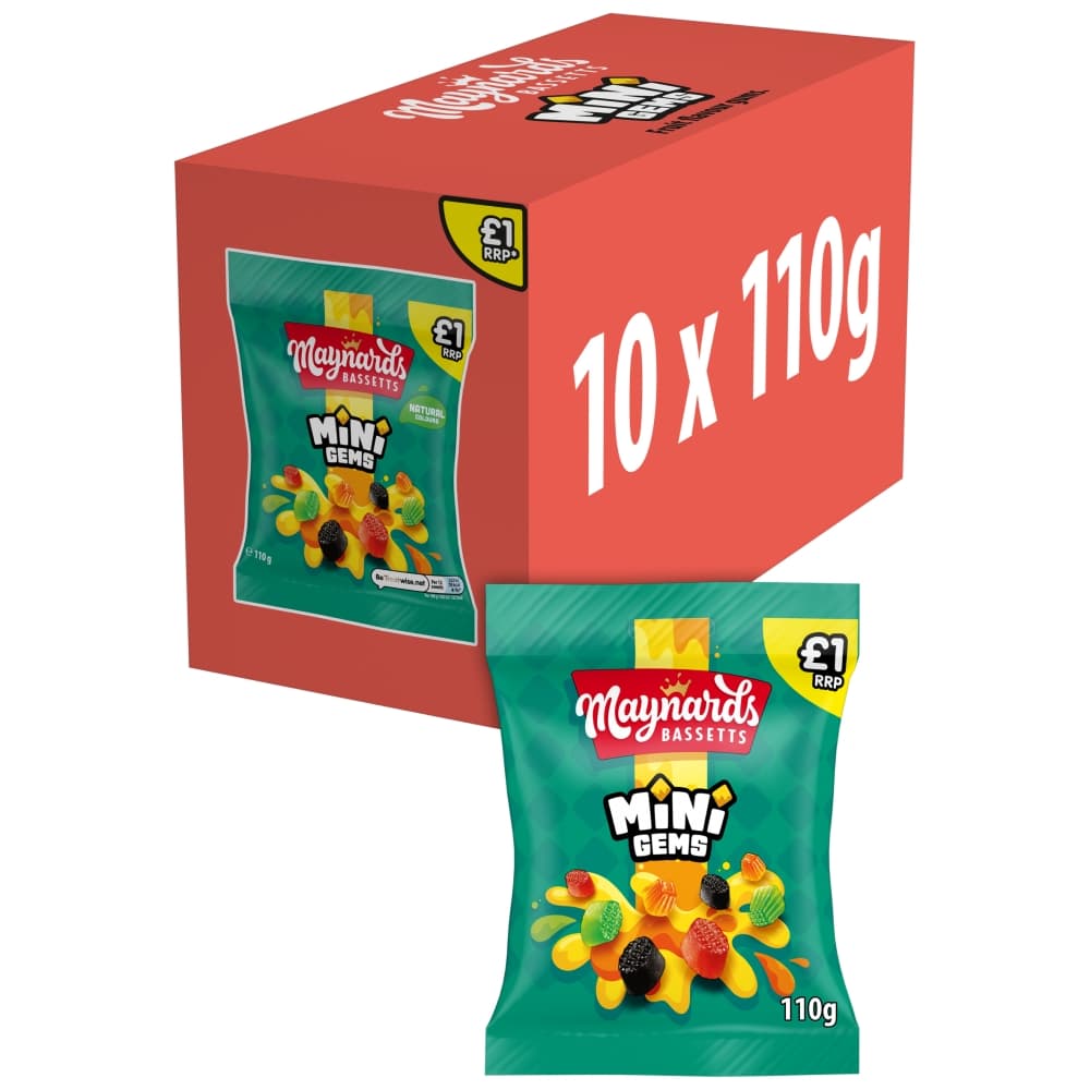 Maynards Bassetts Mini Gems Candy Bag 110g £1 PMP