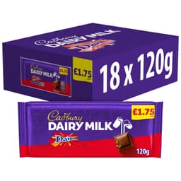 Cadbury Dairy Milk Daim Chocolate Bar 120g £1.75 PMP