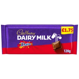 Cadbury Dairy Milk Daim Chocolate Bar 120g £1.75 PMP