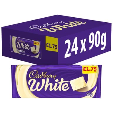 Cadbury White Chocolate - 24 x 90g Bars