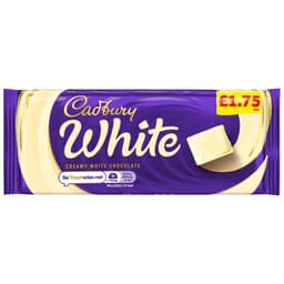 Cadbury White Chocolate 90g £1.75 PMP