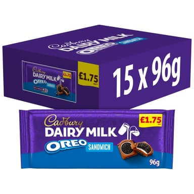 Cadbury Dairy Milk Oreo Chocolate Bar - 15 x 96g Bars