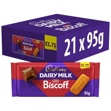 Cadbury Dairy Milk Biscoff Chocolate - 21 x 95g Bars
