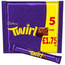 Cadbury Twirl Chocolate Bar 5 Pack 107.5g £1.75 PMP