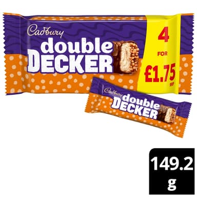 Cadbury Double Decker Chocolate Bar 4 Pack - 8 x 149.2g Multipacks