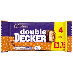 Cadbury Double Decker Chocolate Bar 4 Pack Multipack 149.2g £1.75 PMP